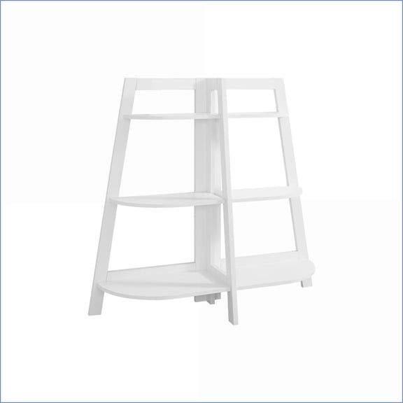 Bookshelf, Contemporary Modern 6 Open Shelves Anti-Tip, 51”L x 16”D x 47”H | White | Particle Board