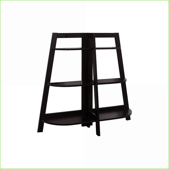 Bookshelf, Contemporary Walnut Brown 6 Open Shelves Anti-Tip | 51”L x16”D x47”H | Particle Board | Espresso