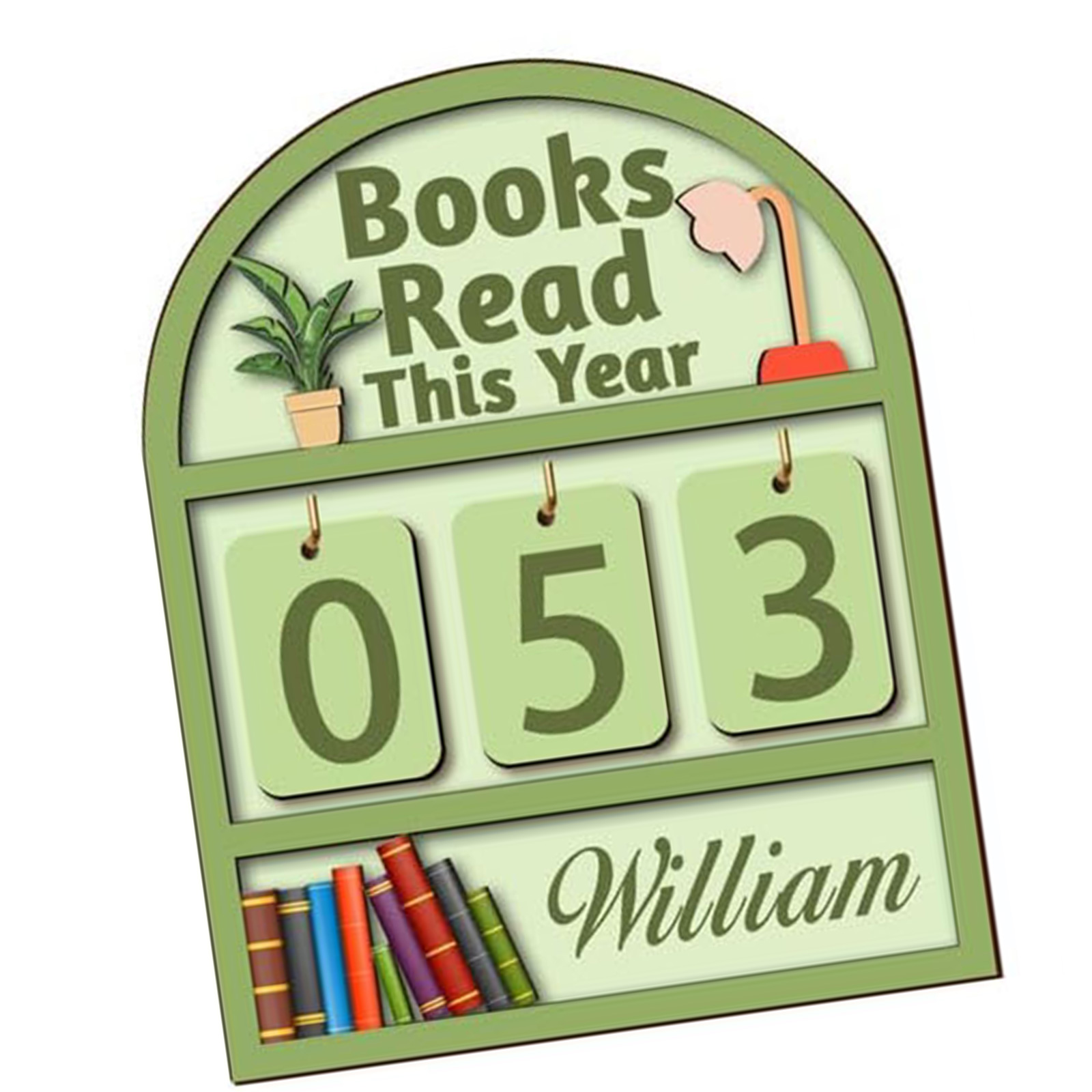 Bookshelf Counter Large Digits Display for Date Information Natural ...