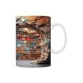 thumbnail image 1 of Bookshelf Design Ceramic Coffee Mug 12oz/350ml - BPA-Free Couple Gift Set, Dishwasher Safe with Anti-Slip Base for Home/Office/Travel Use (Literary Gift) D, 1 of 1