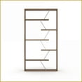 thumbnail image 1 of Bookshelf Industrial 6-Shelf Open Back Wood Frame | Walnut/Chrome, 1 of 10