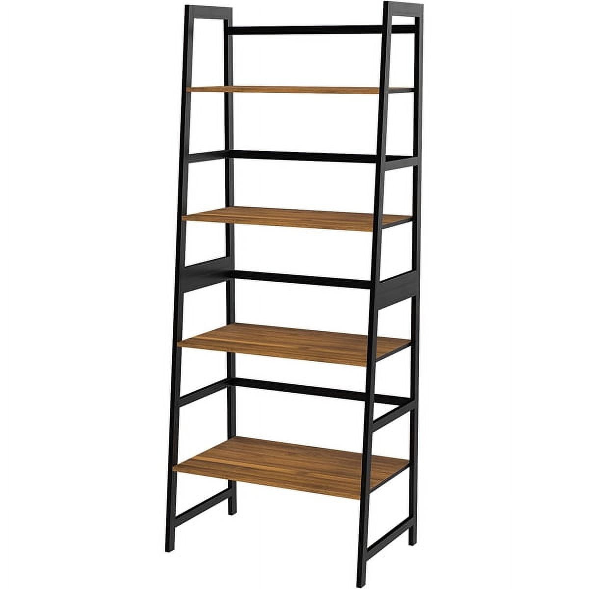 Bookshelf, Ladder Rack, 4Tier High Bookshelf, Modern Open Shelves for