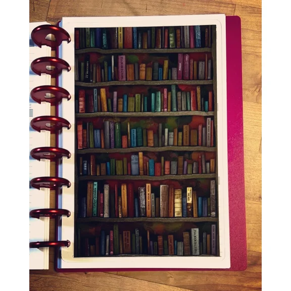 Bookshelf Love Of Books Dashboard 4 Use W/ The Tul/Arc (8 Disc) Planner~