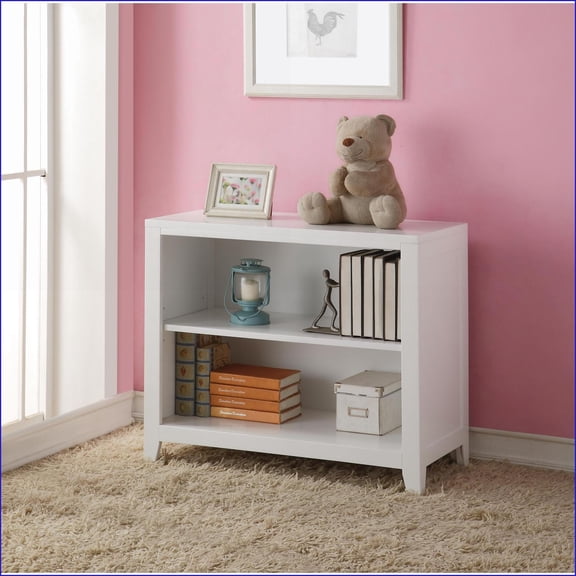 Bookshelf Modern Pine Snow White 30"H x 37"W x 18"D | Pine | White
