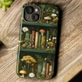 thumbnail image 1 of Bookshelf Mushroom Cottagecore Phone Case for iPhone 17 through 11 Pro Max, 1 of 2