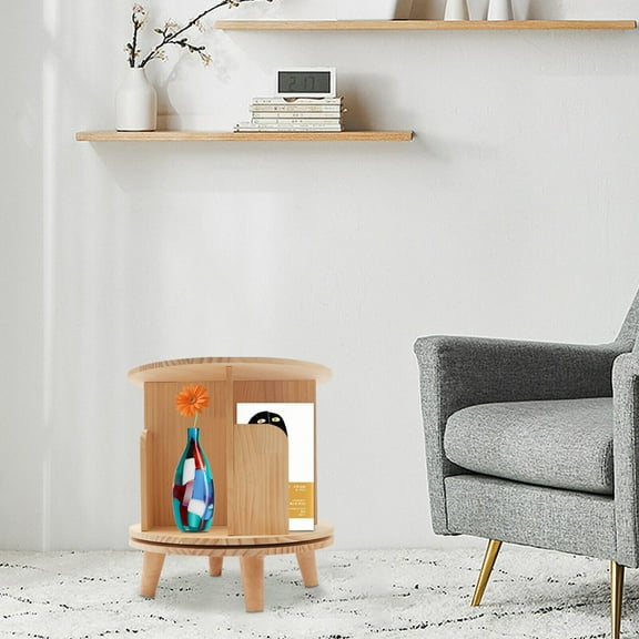 Bookshelf Organizer 360 Rotating Bookcase Storage Shelf Rack Floor Standing