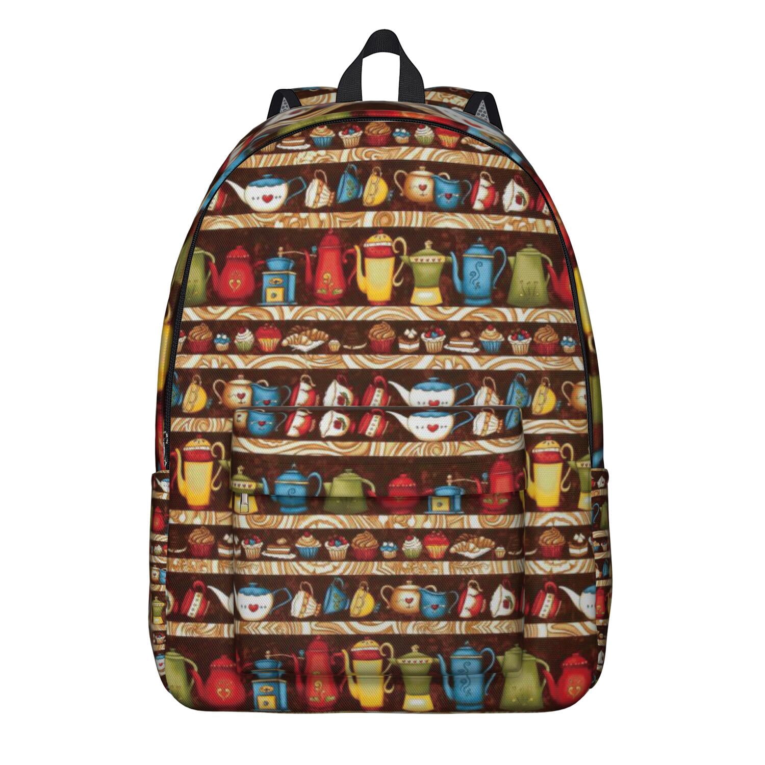 Bookshelf Print Backpack for Book Lovers, Reading Bookmark Bookcase ...