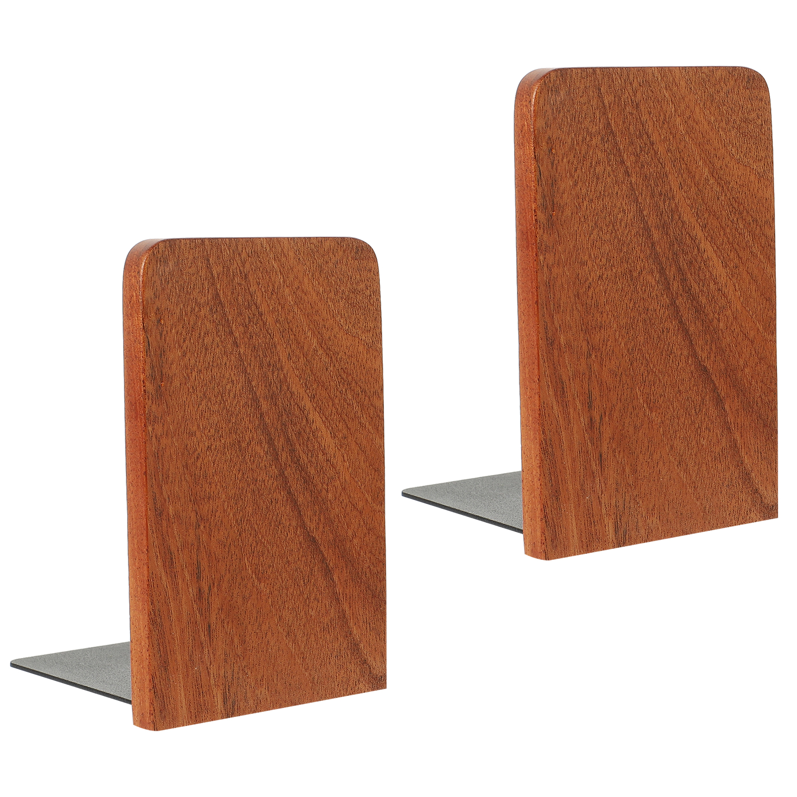 Bookshelf Stands Bookend 2 Pcs Desk Rack Storage Wooden Desktop Small