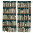 thumbnail image 1 of Bookshelf Wall Textbook Curtains For Living Room Bedroom Window Treatment Home Decoration Drapes Kitchen Curtain, 1 of 7