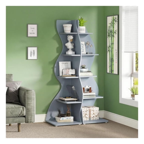 Bookshelf, Wooden Storage Unit