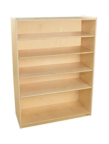 Birch Wood Adjustable Kids Bookshelf with Gloss Finish