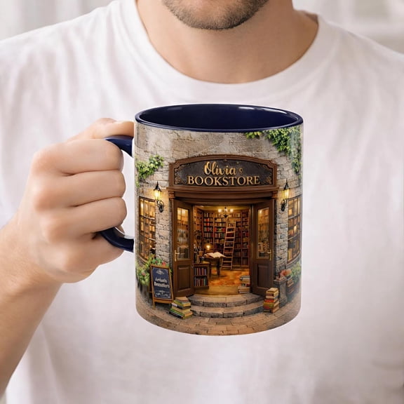 Bookstore Accent Mug,Personalized Book Lover Gift,Bookstore Coffee Mug,Bookish Gifts For Reader,Reading Lover Cup,Birthday Gift