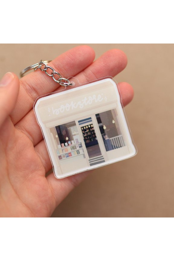 Bookstore Acrylic Keychain | Accessories, Cute library gift, Gift idea, keychain book, book lover, books, reader, read