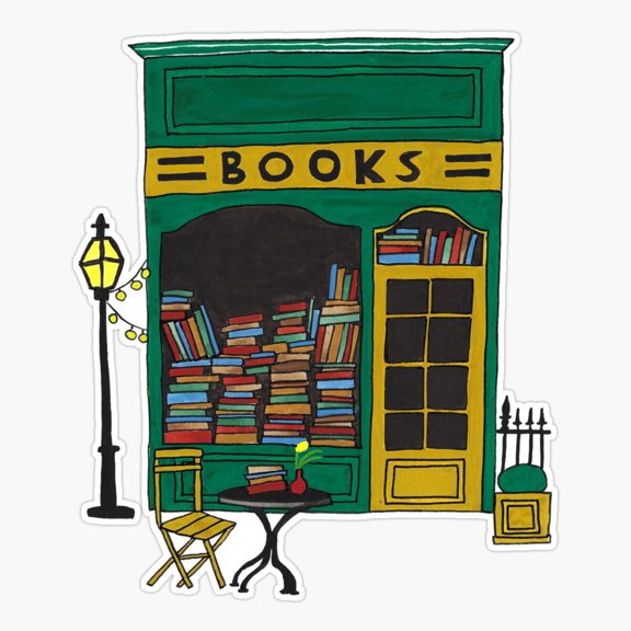 Bookstore Reading Lover Literary Shop Sticker