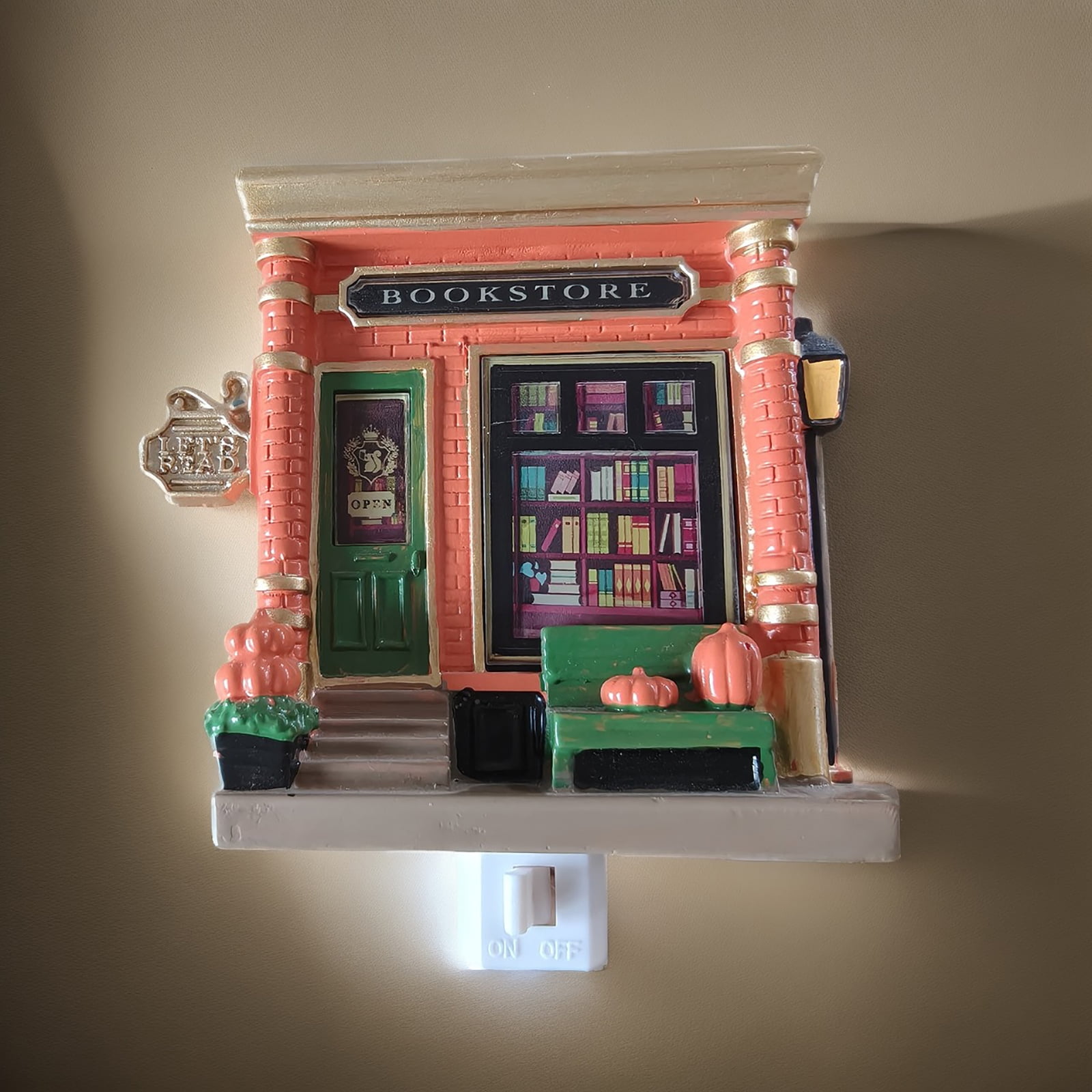 Boekwinkel WallFlower Projector Nachtlampje, LED Verlichte Boekthema