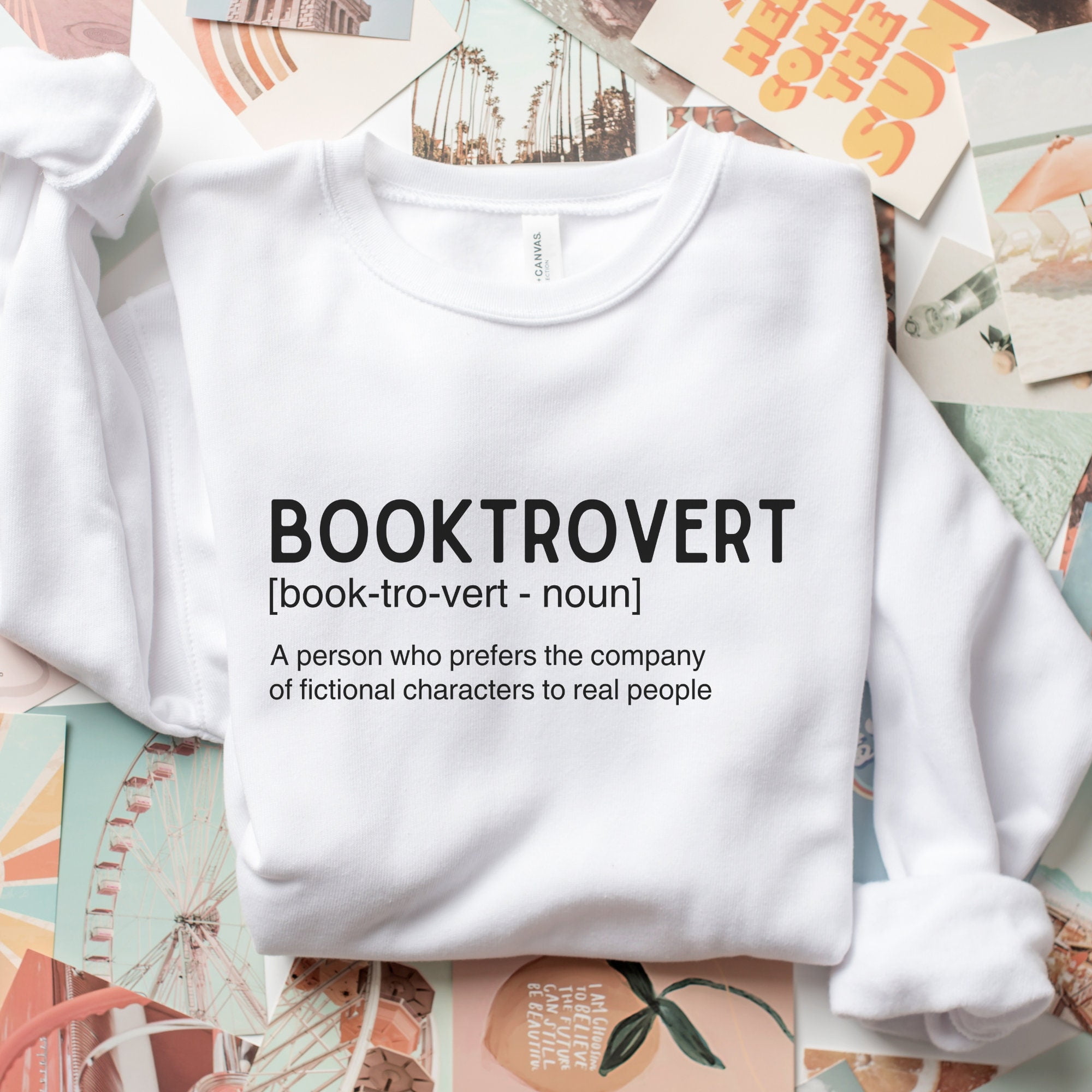 Booktrovert Bella Canvas T-Shirt, Bookish Drop Shoulder T-Shirt, Book ...