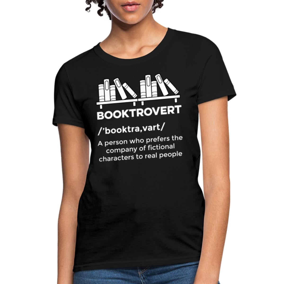 Booktrovert Definition Book Introvert Women's TShirt