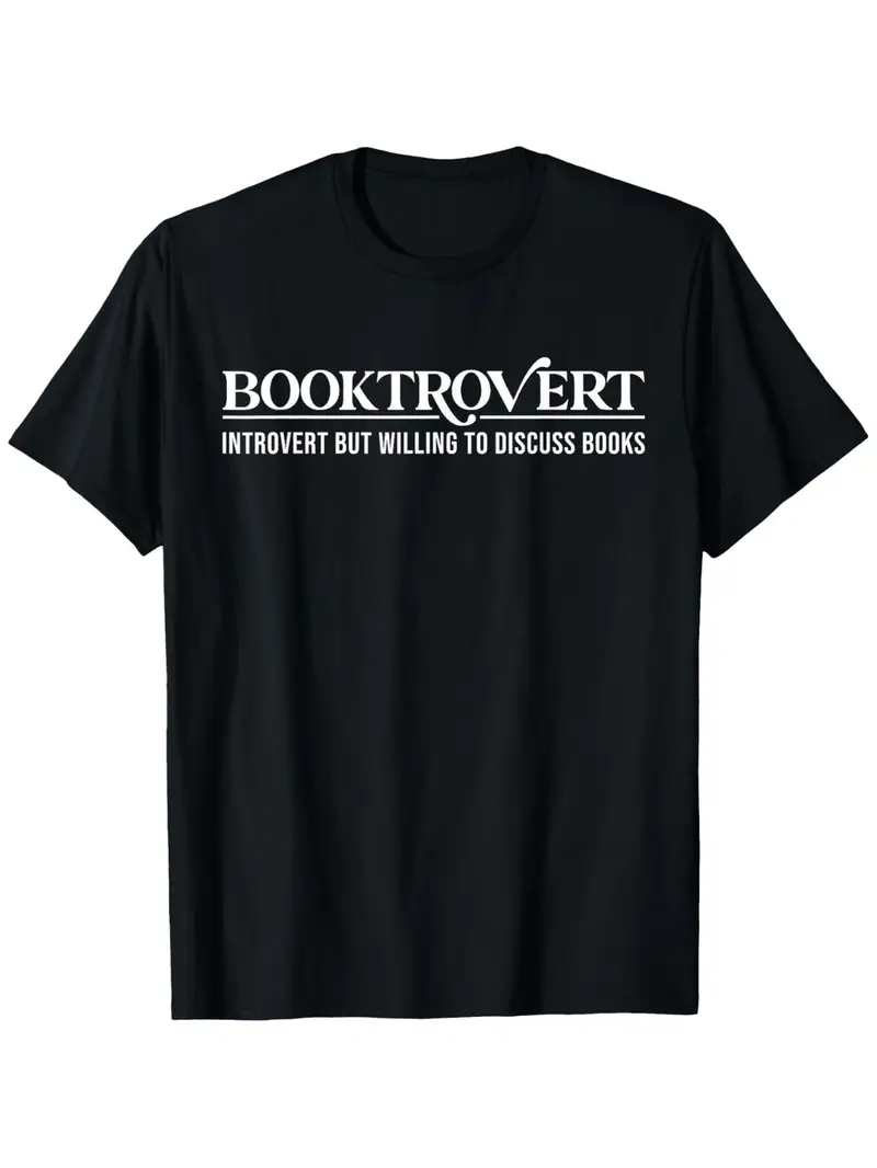 Booktrovert Introvert But Willing to Discuss Books T-Shirt - Casual ...