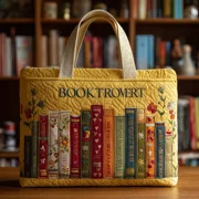 Booktrovert Quilted Tote Bag