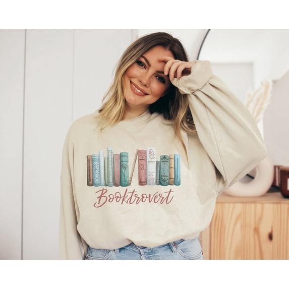 Booktrovert Sweatshirt, Librarian Teacher Bookish Sweatshirt, Book Lover Sweatshirt, Cute Book Lover Sweatshirt, Book Lover Teacher Shirt Tshirt All Size S-5XL