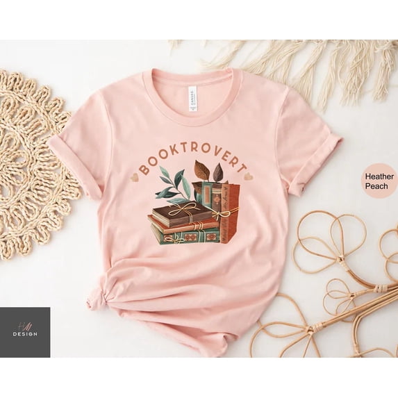 Booktrovert T-Shirt,Book Lover T-Shirt, Cute Book Lover Shirt ...