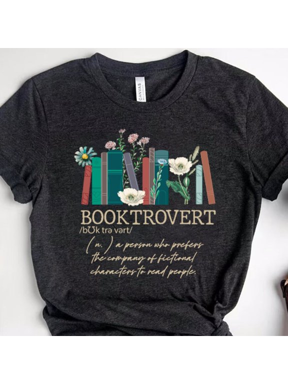 Booktrovert T-Shirt, Definition Shirts, Nerd Tshirt, Bookish Shirts, Teacher Tshirt, Librarian Shirt, Book Nerd Shirt,Library Lover,Bookworm, Unisex T-Shirt