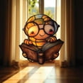 thumbnail image 1 of Bookworm Acrylic Suncatcher fullxfull Cute Reading Lover Decor, Library Window Ornament, 1 of 5