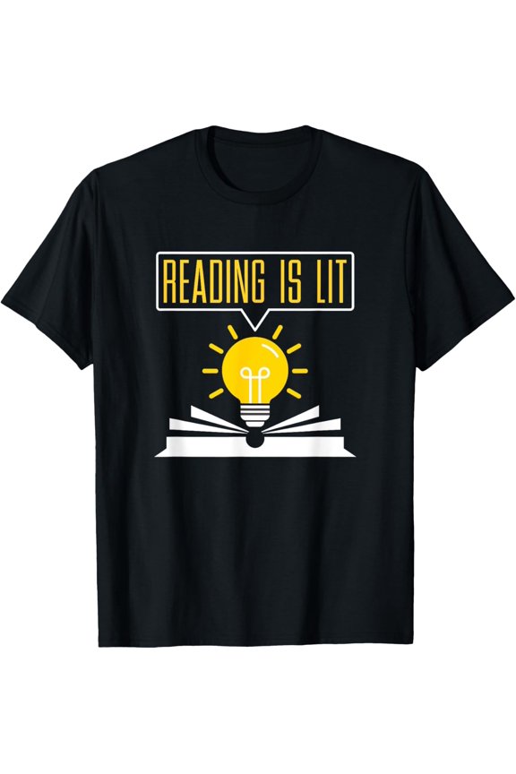 Bookworm Avid Reader Gift - Book Nerd Reading Is Lit T-Shirt