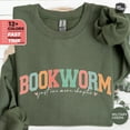 thumbnail image 1 of Bookworm Just One More Chapter Sweatshirt, Boho Book Sweater, Retro Reading Hoodie for Women, Librarian Literary Gift, Teacher Library Book TSHIRT All Size S-5XL, 1 of 5
