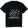 thumbnail image 1 of Bookworm Librarian Valentines Day Gift Book Reading T-ShirtMen's and women's gift, black and white T-shirt, size: Extra large S-4XL, 1 of 4