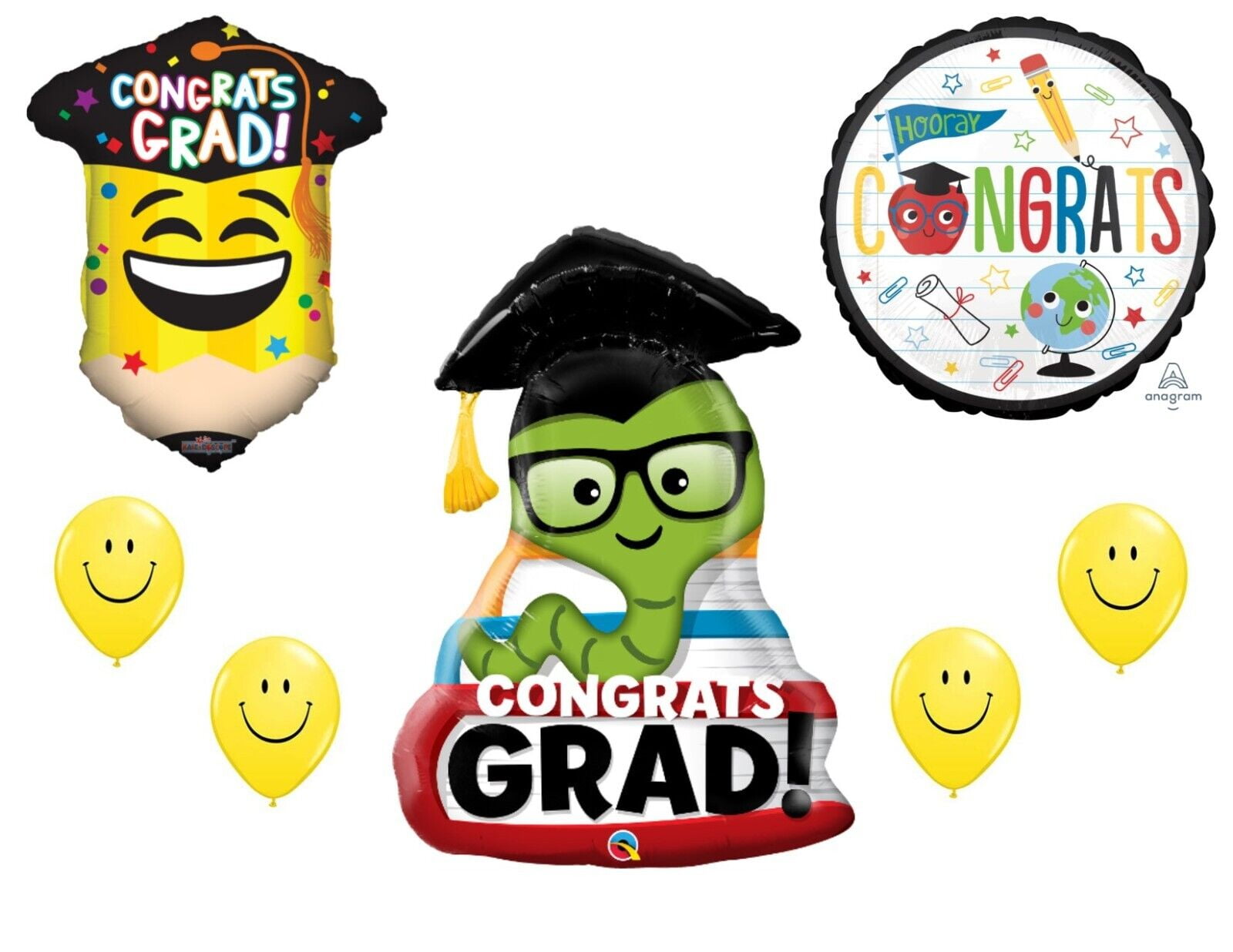 Graduation Bookworm Bookworm Preschool Kindergarten Graduation Party Balloons Decoration ...