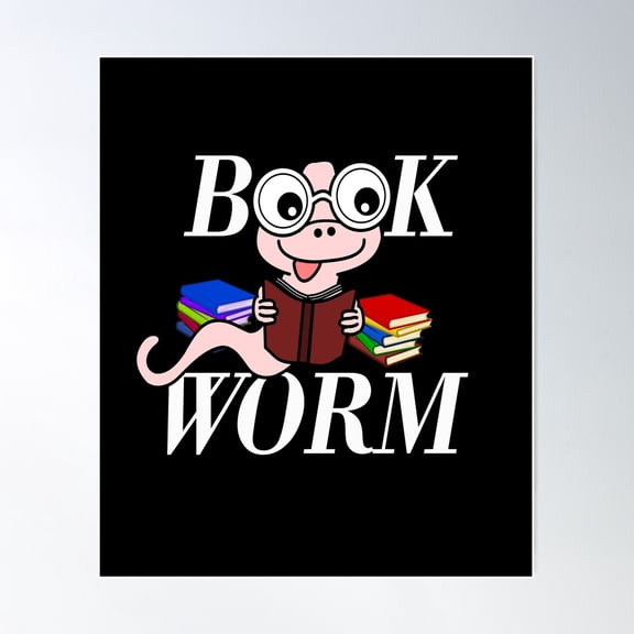 Bookworm Worm Poster Wall Art Modern Wall Decor For Living Room Bedroom Art