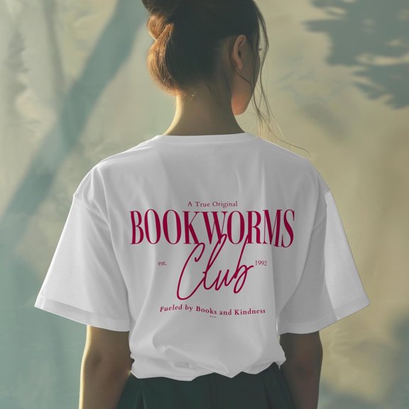 Bookworms Club Tee - Motivational Shirt for Avid Readers - Aesthetic Womens T-Shirt Trendy