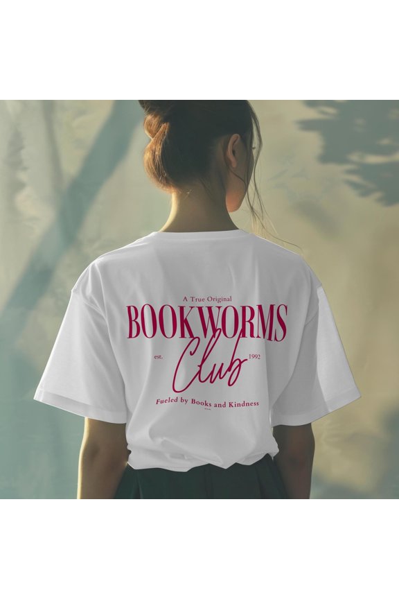 Bookworms Club Tee - Motivational Shirt for Avid Readers - Aesthetic Womens T-Shirt Trendy