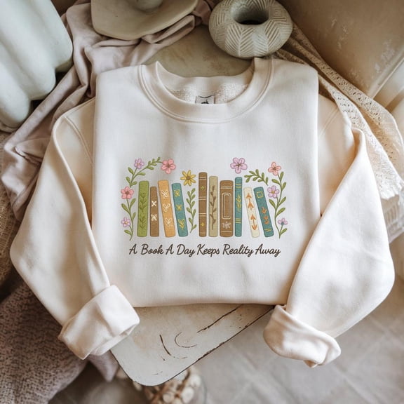 Bookworms Embroidered Sweatshirt, Good Day To Read A Book Crewneck, Booktok Shirt, Gift For Book Lovers
