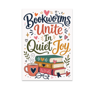 Bookworms Unite In Quiet Joy - Book Lover - 13x19 Poster Print