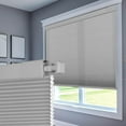 thumbnail image 1 of Boolegon No Drill Blinds for Windows Half Blackout Cellular Shades Cordless No Tools Honeycomb Pull Down Easy Install Cellular Blinds for Door, Home, Light Gray, 22.5" W x 82" H, 1 of 9