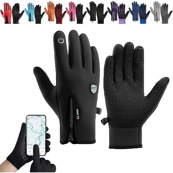 Sport Gloves, Waterproof Winter Gloves with Touchscreen, Windproof Warm Gloves for Cold Weather Outdoor Sports