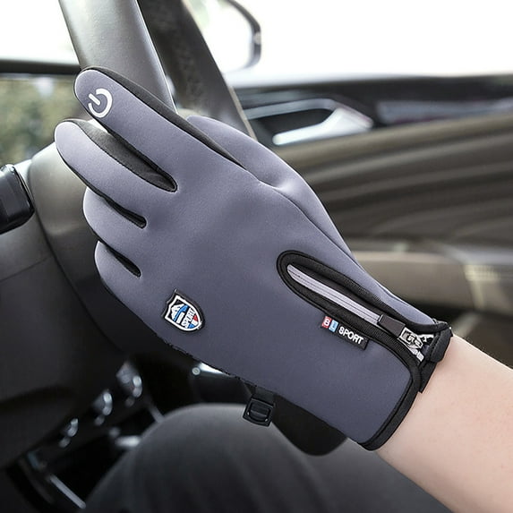 Boolex Update Sport Gloves, Winter Gloves, Ultimate Waterproof & Windproof Thermal Non-Slip Gloves, Mens Comfortable Warm Touch Glove(Gray,XL)
