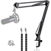Microphone Stand Compatible with Fifine RGB Dynamic Mic K658, Boom Arm for K658 USB Gaming Microphone, Adjustable Scissor Mic Stand by SUNMON