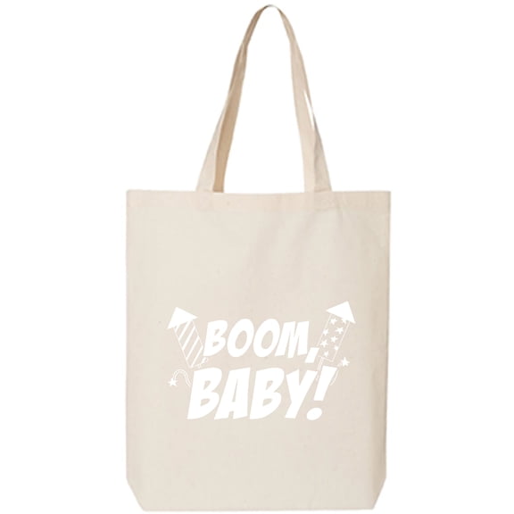 Boom, Baby! Cotton Canvas Tote Bag