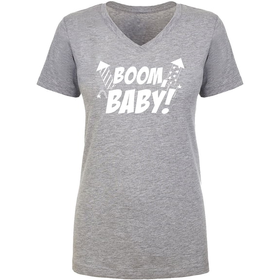 Boom, Baby! Womens V-Neck T-Shirt