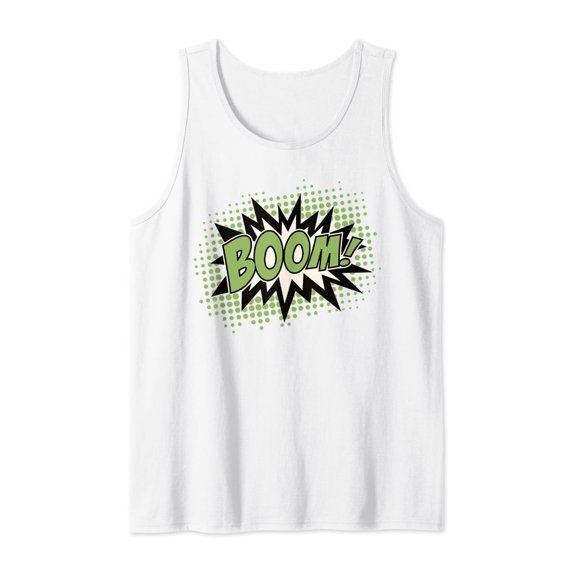 Boom, Bang, Pow, Comic Book, Explosion, Speech, Bubble, Tank Top Size S-3XL
