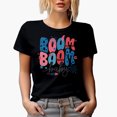 thumbnail image 1 of Boom Boom Baby, 4th of July Gift, Black T-Shirt, Small, 1 of 5