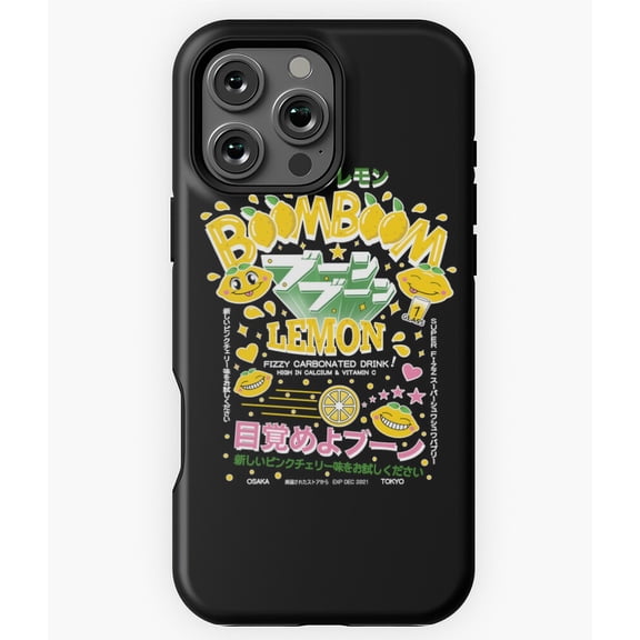 Boom Boom Lemon Design Phone Case for iPhone 16 15 14 13 12 11 Pro Max
