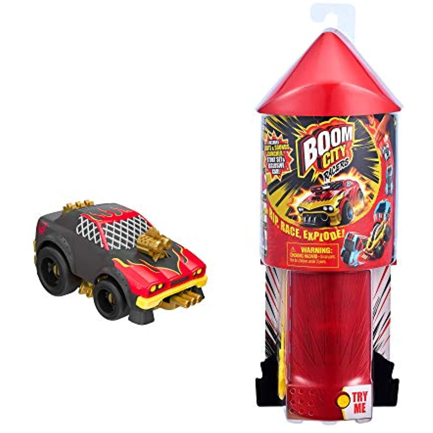 Boom City Racers Starter Pack - Rip, Race, and Explode on Impact | Lights  and Sounds Launcher with Stunt Set | Amazing Stunts - Walmart.com