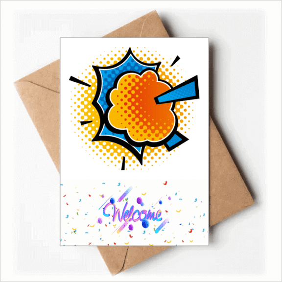 Boom Clouds Gas Art Deco Fashion Welcome Back Greeting Cards Envelopes Blank