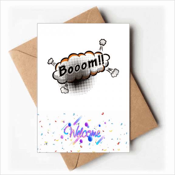 Boom Clouds Gas Art Deco Fashion Welcome Back Greeting Cards Envelopes Blank
