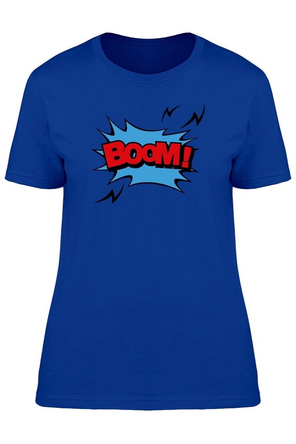 Boom Colorful Bubble Effect T-Shirt Women -Image by Shutterstock, Female Large