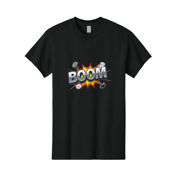 Boom-Comic-Explosion Mens Graphic Tee, 100% Cotton, Casual Summer Wear BAA181